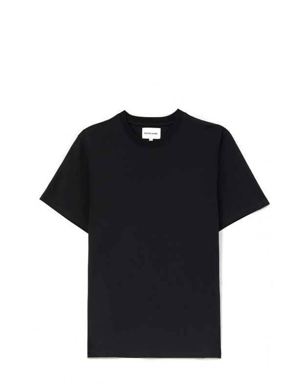 LOULOU STUDIO Оверсайз футболка Arbori из хлопка пима, цвет черный - изображение 1
