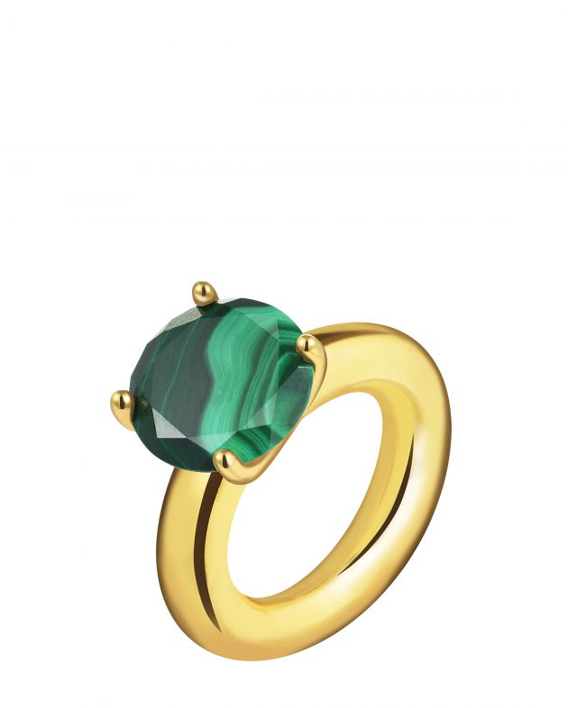 Moonka Cartoon Ring с малахитом, цвет зеленый - изображение 1