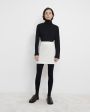 Кашемировая юбка мини Alsen фактурной вязки, цвет белый - миниатюра 3