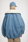 Patou Джинсовая куртка с искусственным мехом, цвет голубой - миниатюра 3