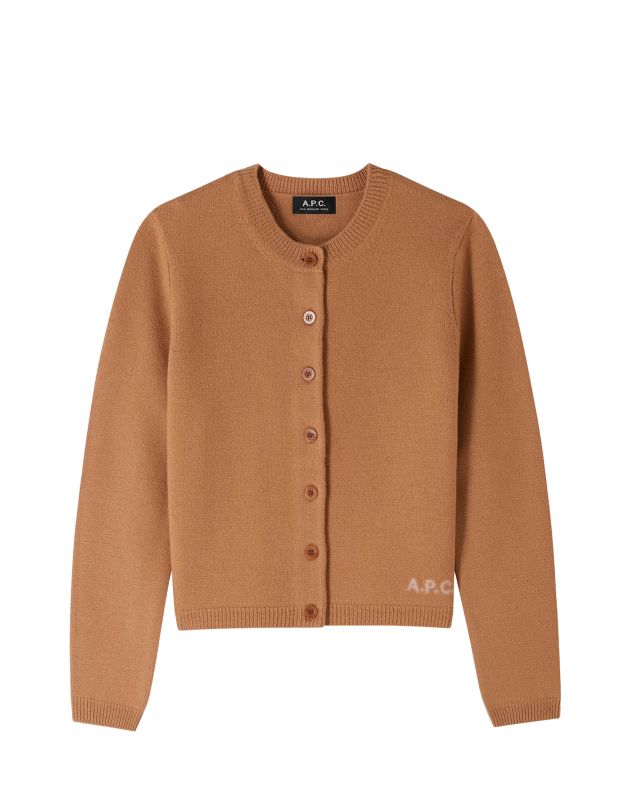 A.P.C. Кардиган Mila, цвет коричневый - изображение 1