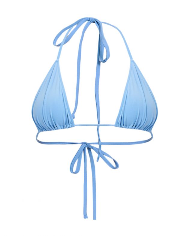 My Nymph Купальный топ «Клео» со сборками, цвет голубой - изображение 1
