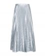 Плиссированная юбка миди, цвет серебристый - миниатюра 1