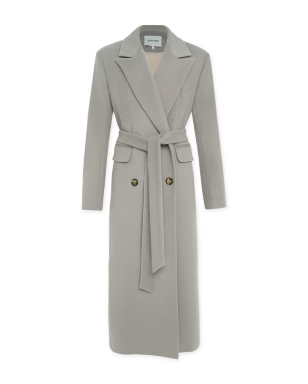 LESYANEBO Двубортное пальто оверсайз, цвет серый - изображение 1