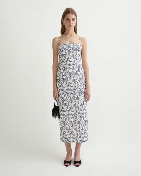 Платье изо льна и шелка