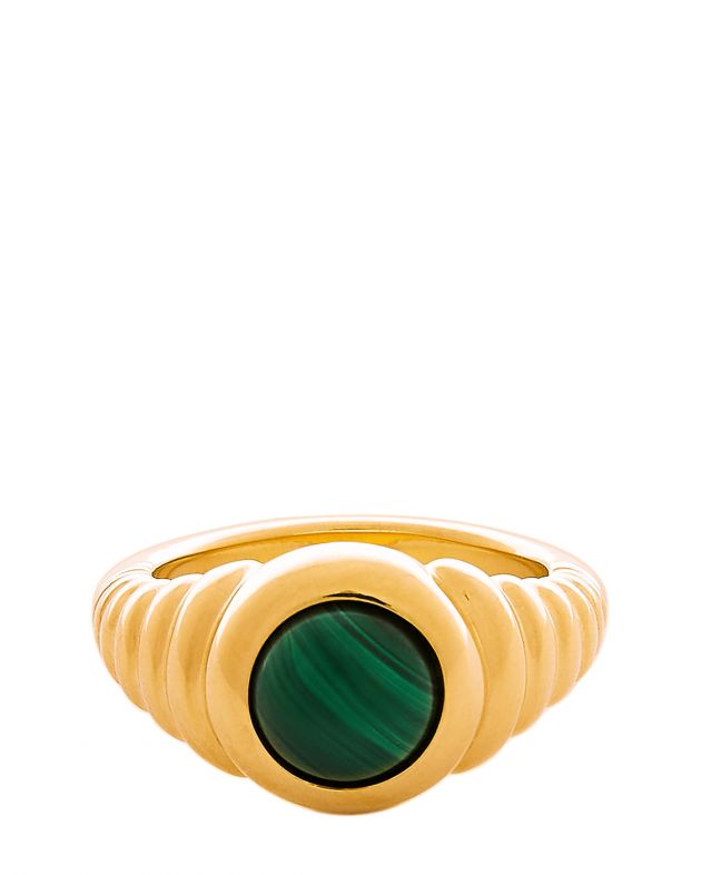 Copine Jewelry Кольцо Petra с малахитом, цвет золотой/зелёный - изображение 1