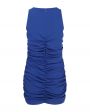 YUZEFI Облегающее платье мини со сборками, цвет синий - миниатюра 2