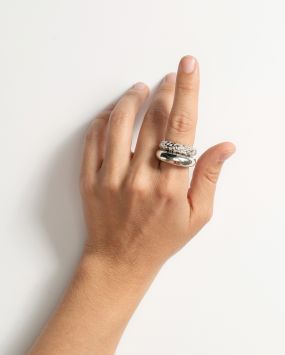 Сет из двух колец Crystal & Big Donut