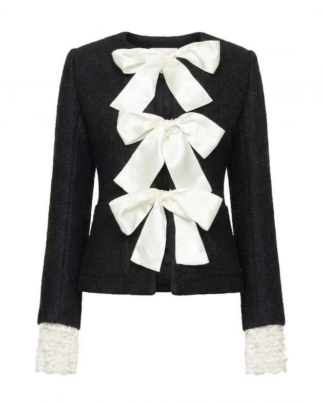 SEA NY Жакет с бантами Seraphine, цвет черный - изображение 1