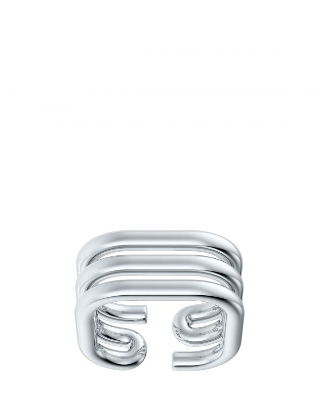 10.ТЕНГРАН Кольцо Tube Trio, цвет серебряный - изображение 1