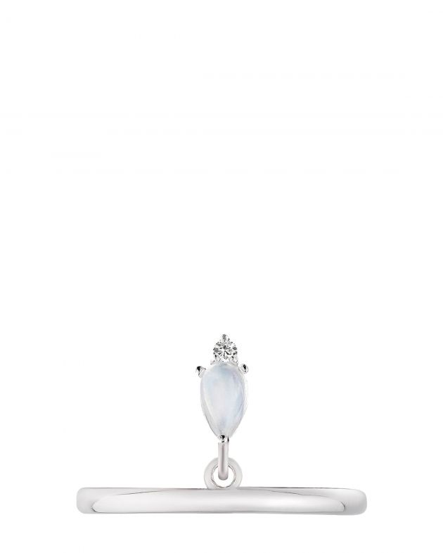 Moonka Кольцо с лунным камнем Water, цвет белый - изображение 1