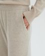 Широкие брюки из кашемира, цвет кремовый - миниатюра 4