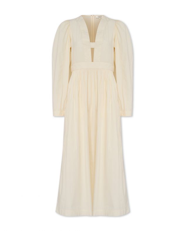 Платье Steph с глубоким вырезом, цвет молочный - изображение 1