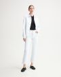 Укороченные джинсы со средней посадкой, цвет белый - миниатюра 5