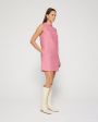 Платье-трапеция из жаккарда в стиле ретро, цвет розовый - миниатюра 3