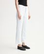 Укороченные джинсы со средней посадкой, цвет белый - миниатюра 3